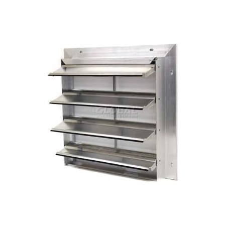 Air Conditioning Products Co Aluminum Wall Exhaust Shutter, Rear Flange 16" - EAS-MF 16 EAS-MF 16